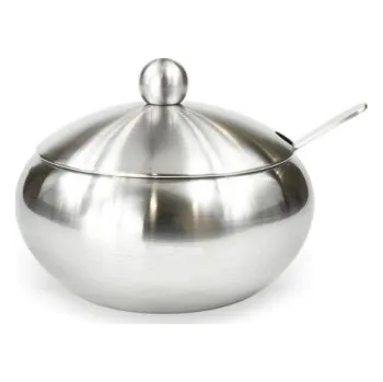 Cukřenka Nerezová dóza na cukr se lžičkou S 2