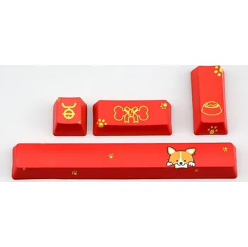 Hudební nástroj pro děti Vyměnitelné klávesy s pejskem červená