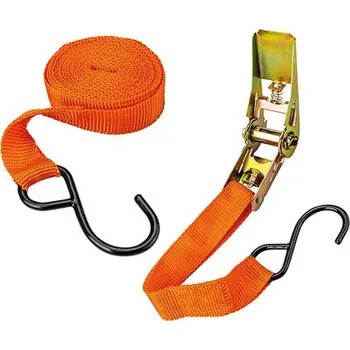 Upínací popruh Pás upínací ráčnový s háky 4m x 25mm