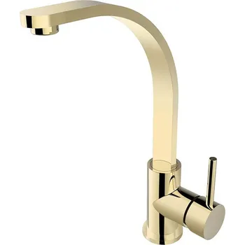 Vodovodní baterie Besco Umyvadlová baterie vysoká Decco I UBV LG Světle zlatá lesk