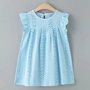 Dívčí šaty Dívčí letní šaty N82 světle modrá 6