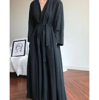 Dámské šaty Dlouhé šaty s páskem Serena černá