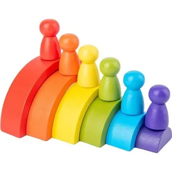 Dřevěná hračka Dřevěná duhová skládačka