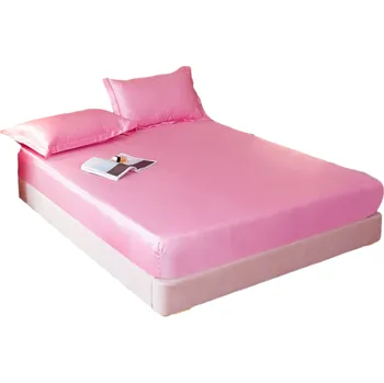 Prostěradlo Saténové prostěradlo 140 x 200 cm růžová