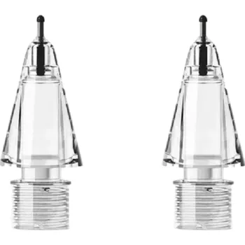 Příslušenství pro tablet Náhradní hrot na dotykové pero 2 ks Průhledný hrot na stylus pro Apple Pencil 1. a 2. generace 2 B Příslušenství pro dotyková pera