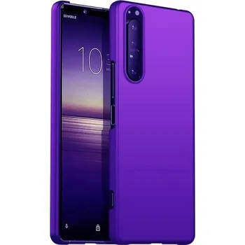 Pouzdro na mobilní telefon Tenké matné plastové pouzdro Sony Xperia 1 V Pevný kryt Ochrana proti nárazu Protiskluzové fialová