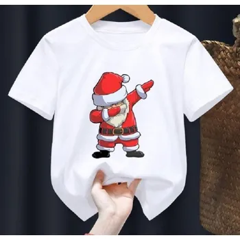 Dívčí tričko Dětské tričko se Santa Clausem T2504 bílá 3