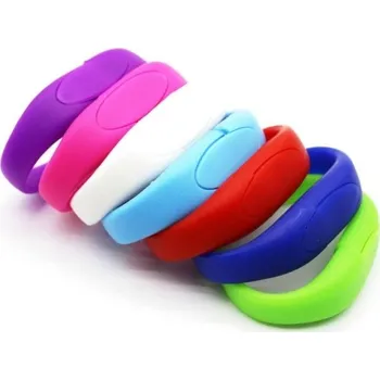 Ukládání dat USB flash disk silikonový náramek H46 modrá 8GB