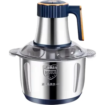 Kuchyňský mlýnek Nerezový elektrický mlýnek na maso 5 l 500 W 5 rychlostí Šestičepelový nůž Výkonný kuchyňský robot 30 000-40 000 ot./min