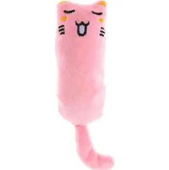 Hračka pro kočku Plyšová hračka pro kočky na broušení zoubků a drápků Hračka na kousání Interaktivní plyšová hračka pro kočky růžová