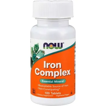 Iron Complex - NOW Foods Tablety: 100 tab.