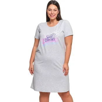 Dámská noční košile Noční košile Moraj PDK3500-007 - výprodej Barva: Šedá, Velikost: 2XL