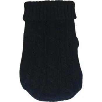 Obleček pro psa Psí svetr 6 - 9 kg Pletený svetr pro střední psy Hřejivý zimní obleček Pohodlný a elastický materiál Podzimní a zimní ochrana proti chladu Stylový design černá