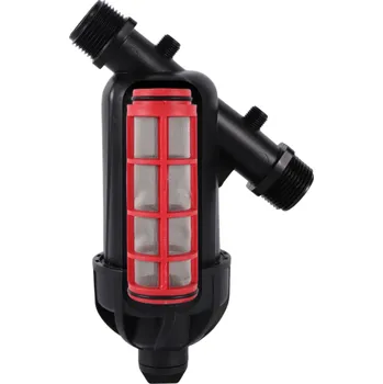 Zavlažovač Konektor pro postřihovače s vnějším závitem 1" 120 mesh 130 mikronů Sítkový filtr do závlahových systémů Síťový filtr na zachycení nečistot ve vodě 19 x 17 cm