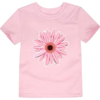 Dívčí tričko Dívčí tričko s potiskem květiny J3489 světle růžová 12