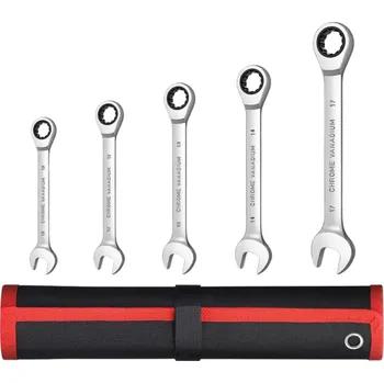 Klíč Sada kombinovaných klíčů 5 ks Ocelové ráčnové klíče 10 - 17 mm Hobby příslušenství