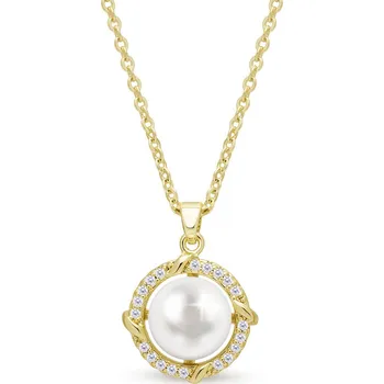 Řetízek PARIS 2358 Řetízek pozlacený s přívěskem perly Ellami