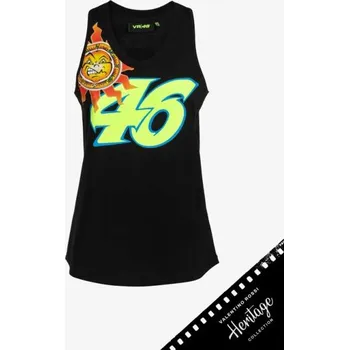 Dámské tílko VR46 Valentino Rossi - Heritage černé S