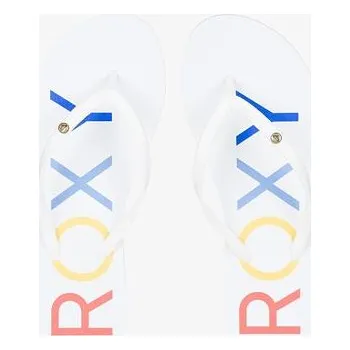 Dámské pantofle pantofle ROXY Sandy WHITE/RAINBOW MONOGRAM velikost bot 40