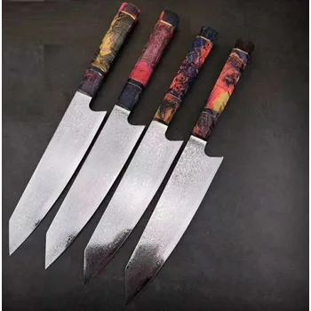 Kuchyňský nůž Nůž Santoku z damascénské oceli