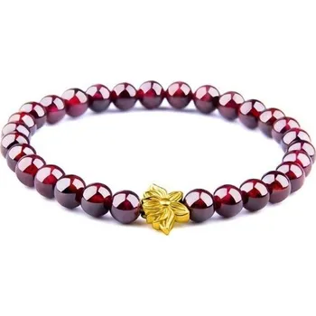 Náramek Korálkový náramek z granátu 23 cm 3