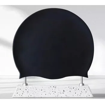 Vybavení pro plavce protiskluzová Silikonová plavecká čepice vodotěsná Čepice do bazénu Velikost M elastická černá