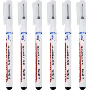 Popisovač s dlouhým hrotem 6 ks černá