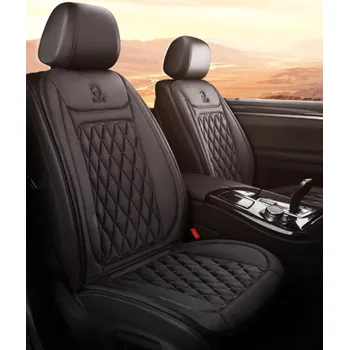 Autopotah Vyhřívaný potah sedadla Flanelový vyhřívaný potah na autosedačky 12 - 24V 2 ks černá