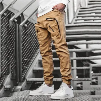 Pánské kalhoty Pánské kalhoty F1718 světle hnědá L