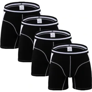 Pánské spodní prádlo Pánské dlouhé boxerky - 4 ks A1717 černá XL