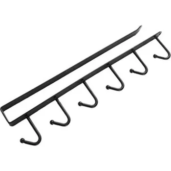 Stojan na víno Závěsné háčky do kuchyně J1644 černá