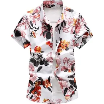 Pánská košile Pánská košile s květinami F602 S 6