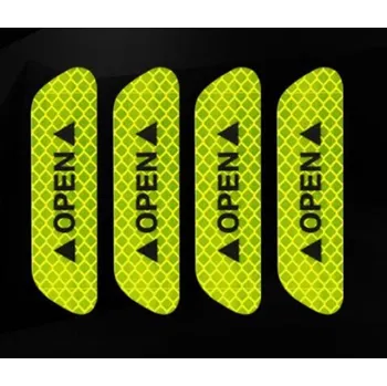 Samolepicí dekorace na vozidlo Výstražné reflexní samolepky 4 ks zelená