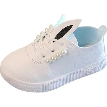 Dívčí tenisky Dívčí boty s perlami bílá 26