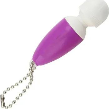 Vibrátor Extra mini vibrátor 6,5 cm ve tvaru klíčenky Magic Wand kompaktní rozměry diskrétní použití vtipný dárek snadné ovládání diskrétní balení fialová