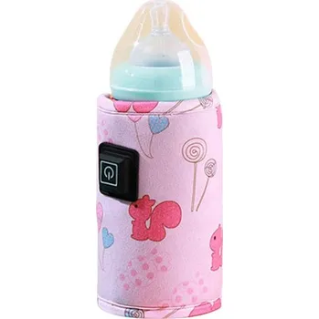 dětská jídelní sada Cestovní ohřívač lahví P3619 růžová