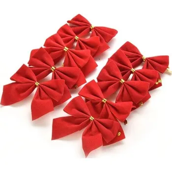 Vánoce Vánoční dekorativní mašle 12 ks