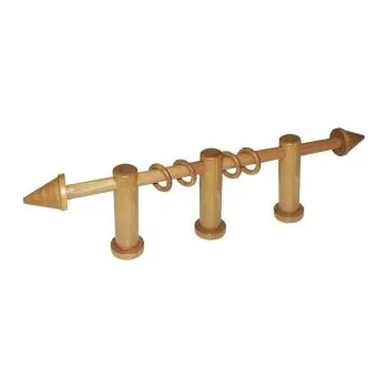 Garnýž Garnýž - jednotyč s kroužky, půlená KJA-16 Barva: PR - přírodní bez povrchové úpravy, Délka: 240 cm