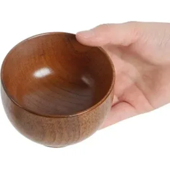 Japonská dřevěná miska 260 ml 7x10 cm Tradiční servírovací miska z přírodního dřeva Lehká rustikální miska na polévku rýži sushi zen styl