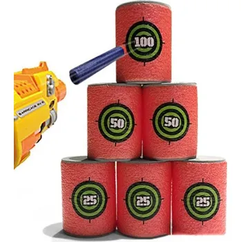 Létající drak Měkký terč ve tvaru plechovky vhodný pro Nerf 6 ks