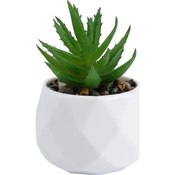 umělá květina Umělé sukulentní květiny mini kaktus v plastovém květináči Falešné dekorativní rostliny Realistická zelená dekorace do bytu a kanceláře