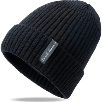 Čepice Pánská zimní čepice s kožíškem J955 černá