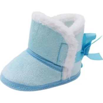 Dívčí bačkory Dětské zimní capáčky A2570 modrá 0-6 měsíců