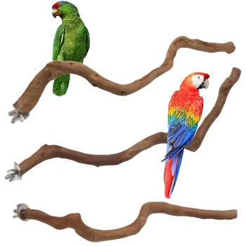 Krmítko pro ptáka Přírodní bidýlko pro papoušky Ptačí dřevěné bidýlko 30 cm