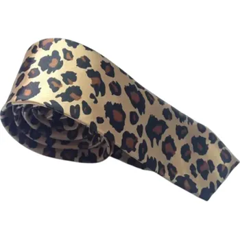 Kravata Kravata s leopardím vzorem 145 x 5 cm Stylová unisex kravata Originální doplněk ke košili Módní vzor Elegantní a trendy doplněk