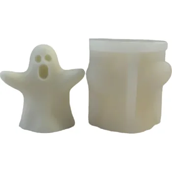 Silikonová forma na svíčku Malá forma ve tvaru děsivého ducha Dekorativní svíčka Ruční vyrábění svíček Halloweenská dekorace 7,1 x 7,5 cm