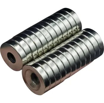 20 ks super silné neodymové kulaté magnety s otvorem 12 x 3 mm Otvor 4 mm Montážní magnety pro techniku DIY Výrobu Zavěšení Kancelář Dílna Držáky Řemesla
