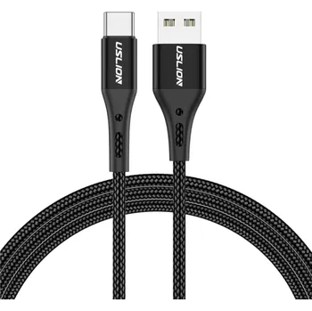 Datový kabel Rychlonabíjecí kabel USB A na USB C 3 m 3A opletený nylonový kabel rychlé nabíjení mobilní telefon černá