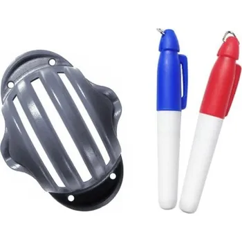 Golfové rukavice Šablona na golfový míček černá