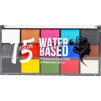 Výtvarná sada Paletka barev na obličej a tělo&nbsp;15 barev Profesionální barva na obličej Halloweenský make-up